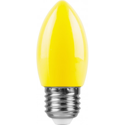 Лампа светодиодная,  (1W) 230V E27 желтый, LB-376 FERON