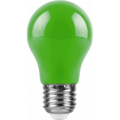 Лампа светодиодная,  (3W) 230V E27 зеленый, LB-375 FERON