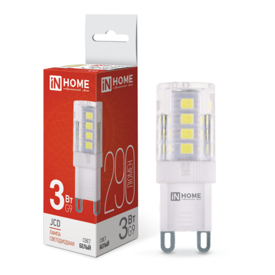 Лампа светодиодная LED-JCD 3Вт 230В G9 4000К 290Лм IN HOME