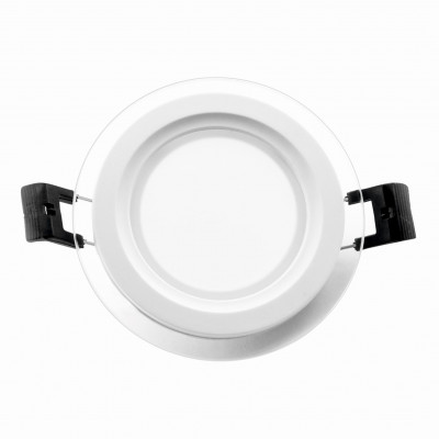 Светильник светодиодный (окантовка стеклом)  LE GLRL WH 6W D100 CW LEEK