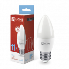 Лампа светодиодная LED-СВЕЧА-VC 11Вт 230В Е27 6500К 1050Лм IN HOME